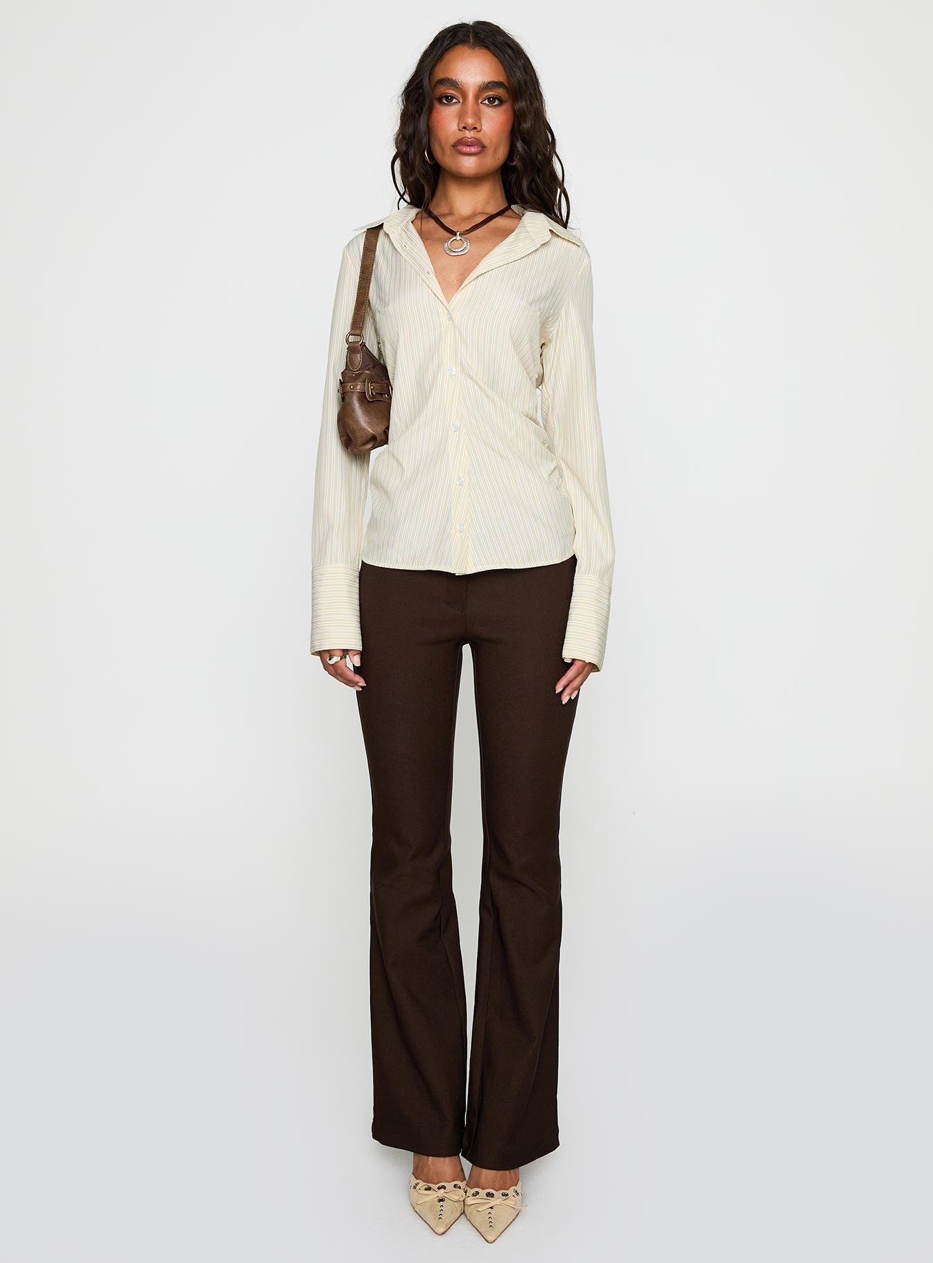 Rush Hour Long Sleeve Top Yellow Stripe