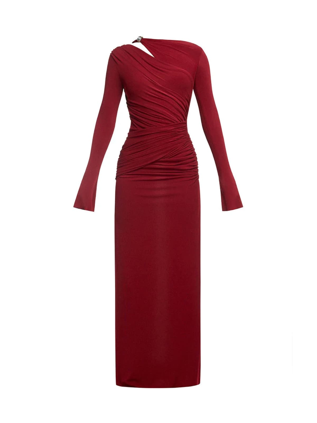 Gazra Long Sleeve Velvet Maxi Dress