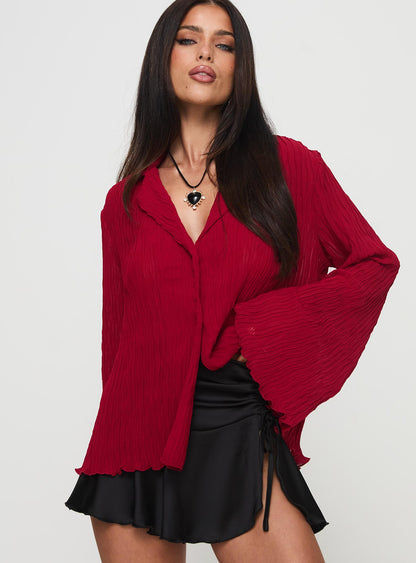 Selma Shirt Burgundy