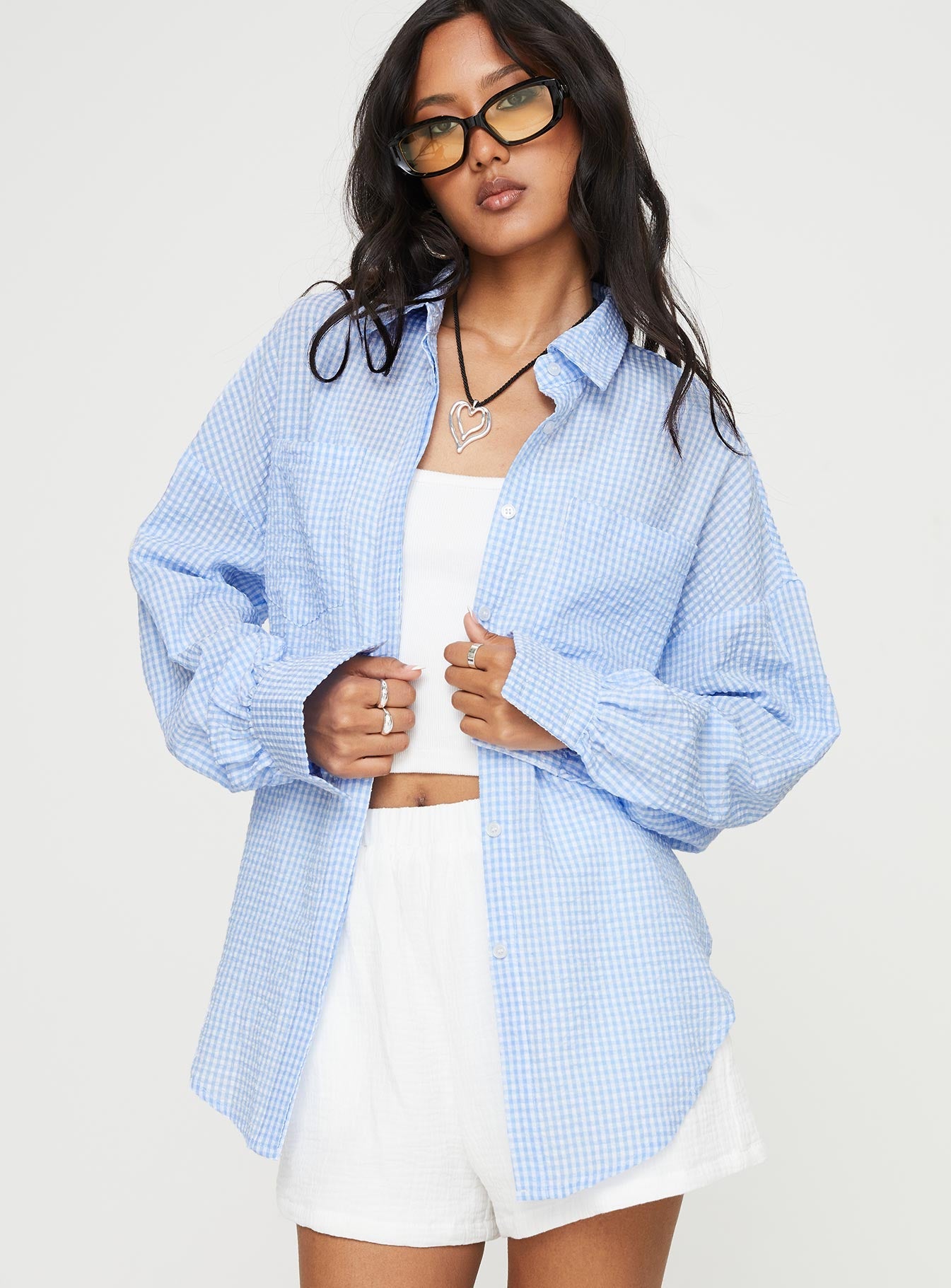 Lindford Shirt Textured Blue
