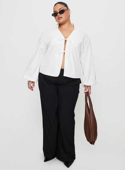 Rinon Long Sleeve Top White Curve