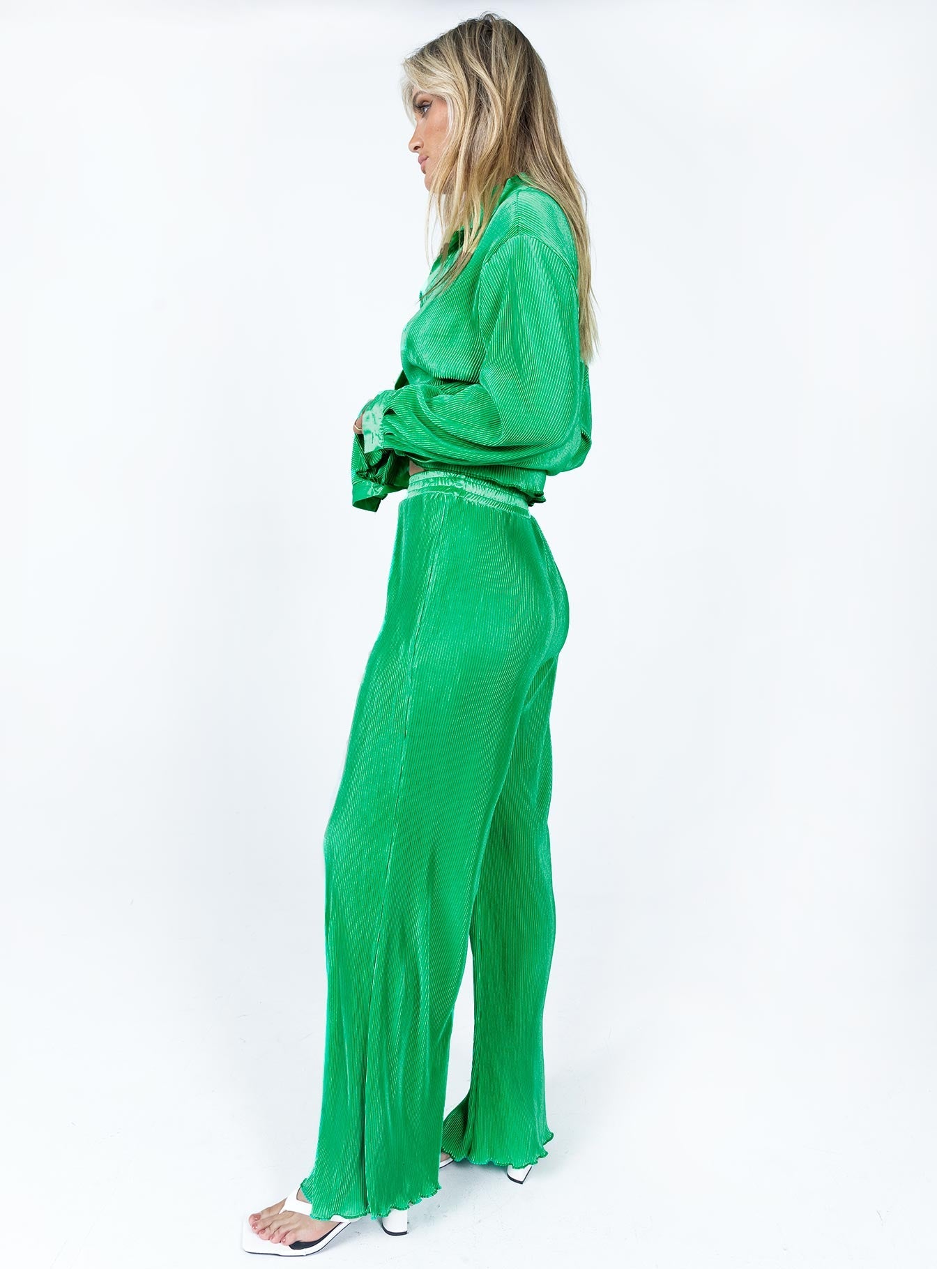 Lennix Plisse Set Green