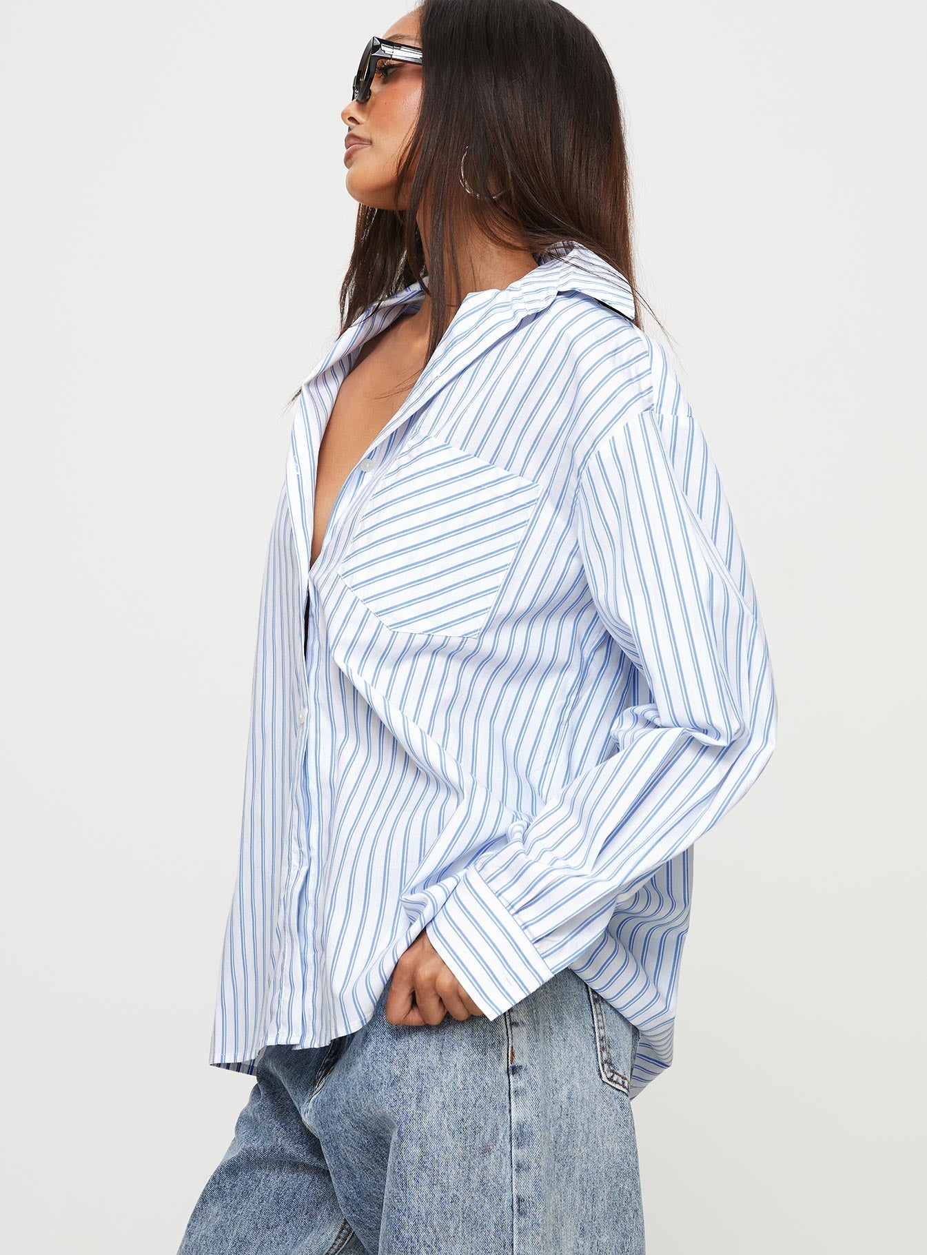 Laverne Stripe Shirt Blue / White