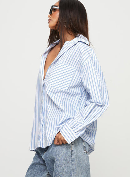 Laverne Stripe Shirt Blue / White