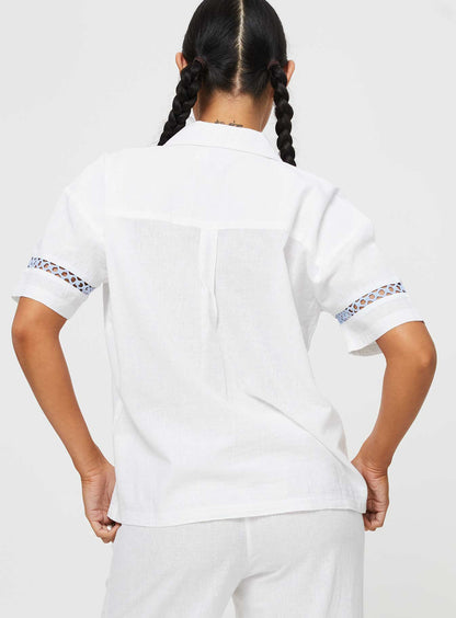 Sun Time Shirt White / Blue