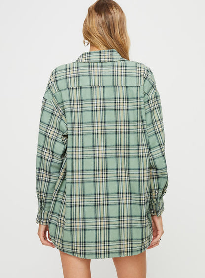 Tollen Shirt Dark Green Check