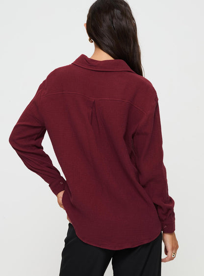 Mahalia Shirt Burgundy