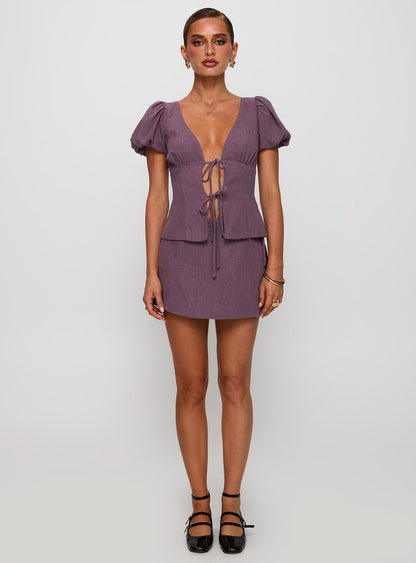 Wilhelmina Blouse Top Mauve