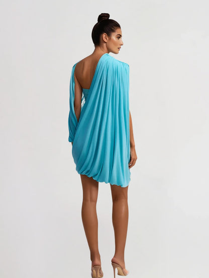 Caelen Shawl Ruched Skirt Set