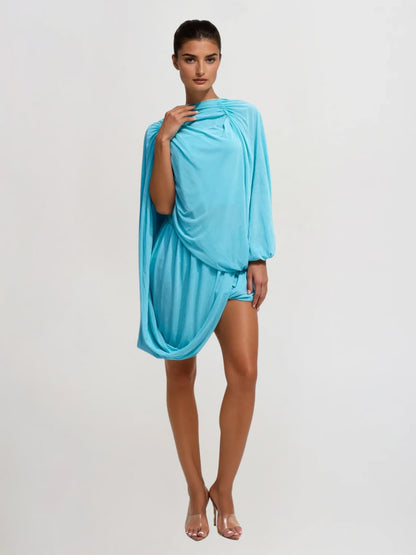 Caelen Shawl Ruched Skirt Set