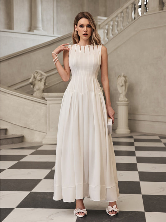 Faelthis Sleeveless Pleat Maxi Dress