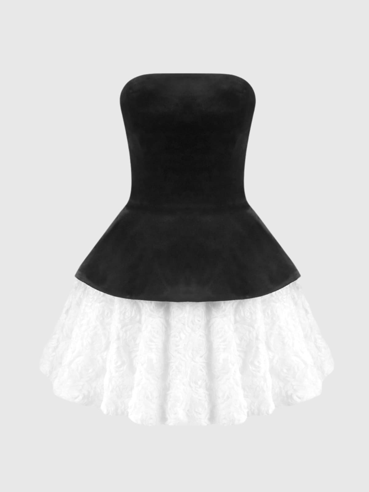 Kaavia Flower Velvet Skirt Set
