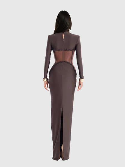 Karasi Long Sleeve Corset Maxi Dress