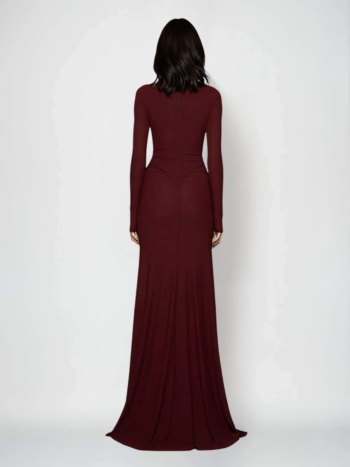 Kashton Long Sleeve Tie Up Maxi Dress