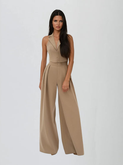 Pacino Folded Collar Pants Set